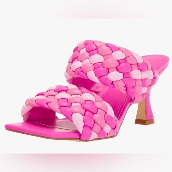 Marc Fisher Shoes - Marc Fisher Shoes Womens Size 6.5 Barbie Pink Toree Slip On Heeled Sandals